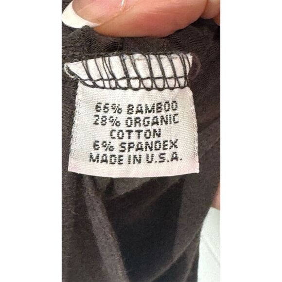 Bryn Walker Black Asymmetrical Tunic Dress M Bamboo Lagenlook Minimalist Artsy - Picture 7 of 9